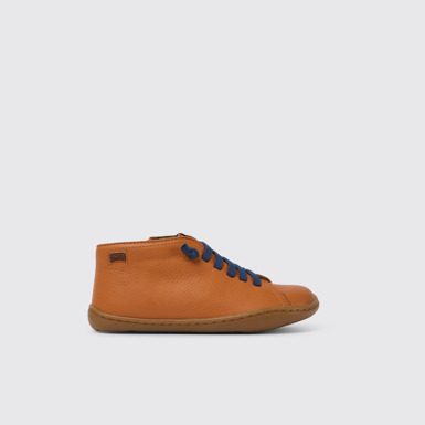 Side view of Peu Orange leather ankle boots
