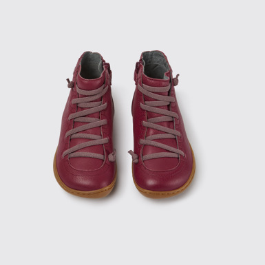 Overhead view of Peu Pink zip ankle boots