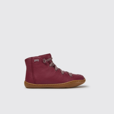 Side view of Peu Pink zip ankle boots
