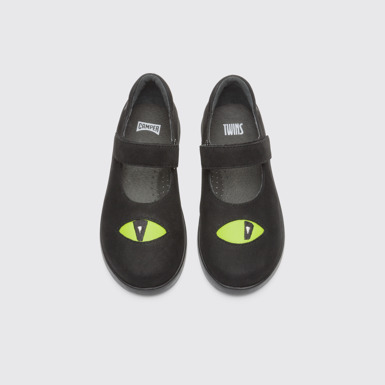 Overhead view of Twins Black SMART CASUAL SHOES for Kids
