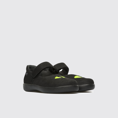 Front view of Twins Black SMART CASUAL SHOES for Kids