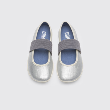 Overhead view of Right Grey Ballerinas for Kids