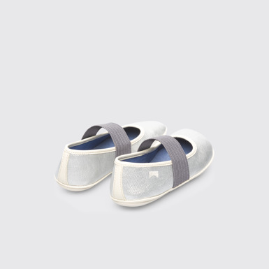 Back view of Right Grey Ballerinas for Kids