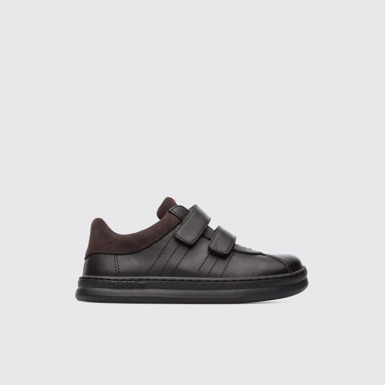 Side view of Runner Black Sneakers for Kids
