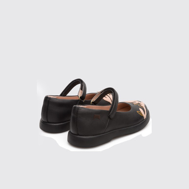 Back view of Twins Black Ballerinas for Kids