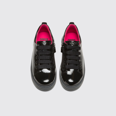 Overhead view of Runner Up Black Sneakers for Kids