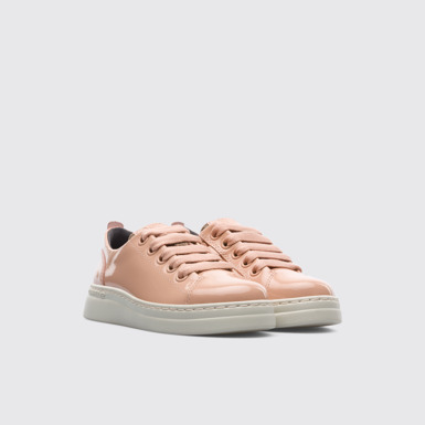 Front view of Runner Up Nude Sneakers for Kids