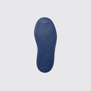 The sole of Runner Blue leather sneakers for kids