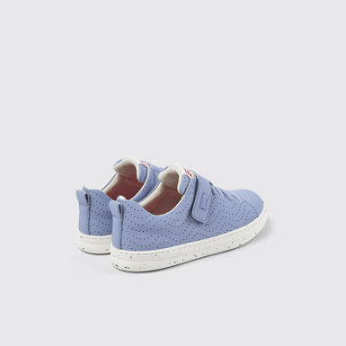 Back view of Runner Blue Leather Sneaker