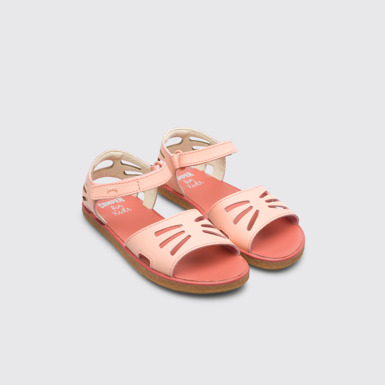 Front view of Miko Pink sandal for girls