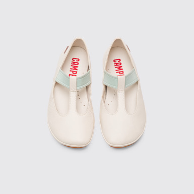 Overhead view of Right Beige Ballerinas for Kids
