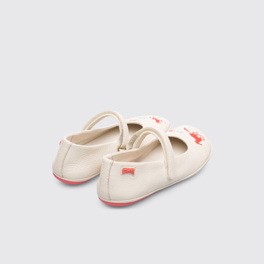 Back view of Twins Beige Ballerinas for Kids