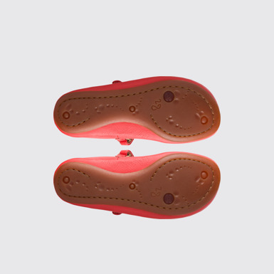 The sole of Twins Pink Ballerinas for Kids