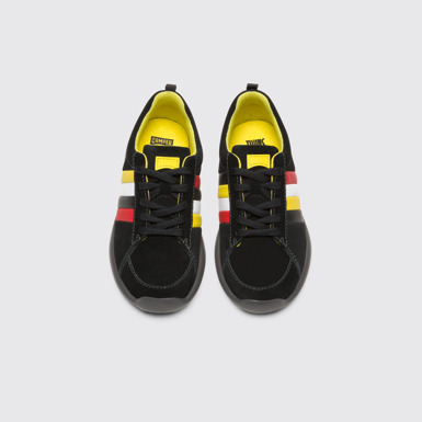 Overhead view of Twins Black Sneakers for Kids