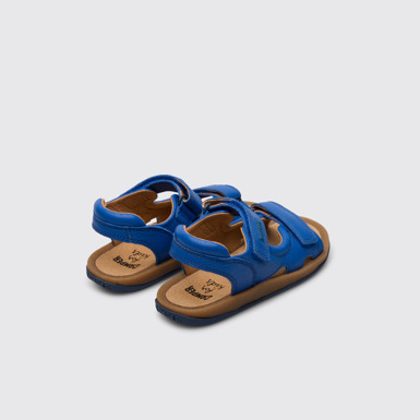Back view of Bicho Blue sandal for kids