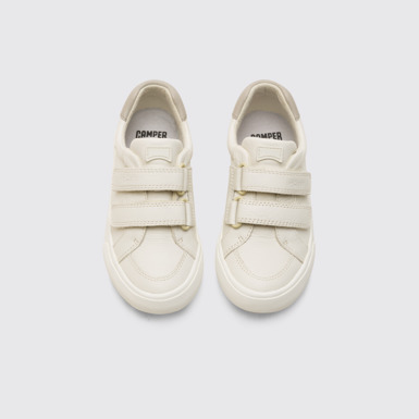 Overhead view of Pursuit White sneaker for kids