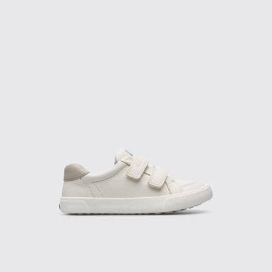 Side view of Pursuit White sneaker for kids