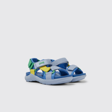Wous Sandalias en azul, amarillo y verde para niños