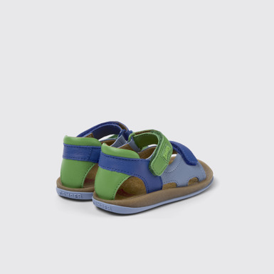 Back view of Twins Multicolored Leather 2-Strap Sandal