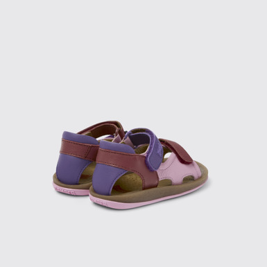 Back view of Twins Multicolored Leather 2-Strap Sandal