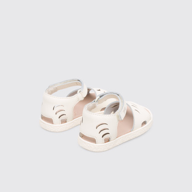 Back view of Miko Girl’s cream sandal