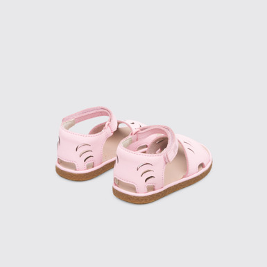 Back view of Miko Girl’s pastel pink sandal