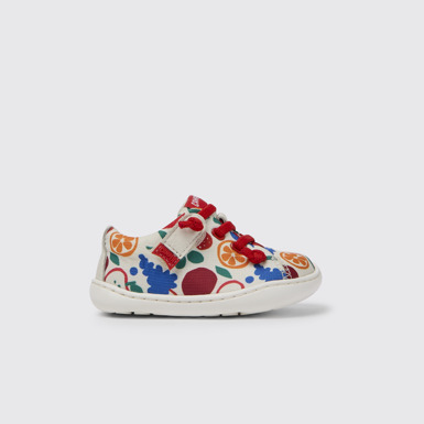 Side view of Peu Multicolored recycled PET shoes for kids