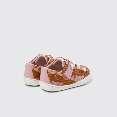 Back view of Peu Multicolor Recycled PET and Leather Shoes for Kids.