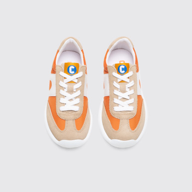Driftie Sneaker en naranja y beige para niños