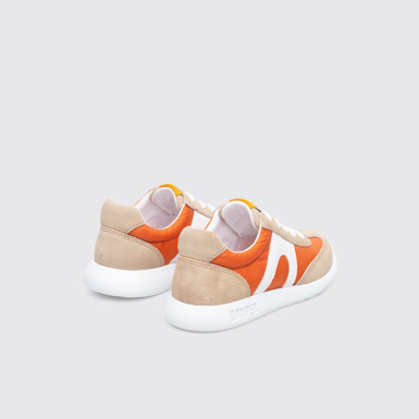 Driftie Sneaker en naranja y beige para niños