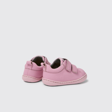Back view of Peu Light pink leather sneakers
