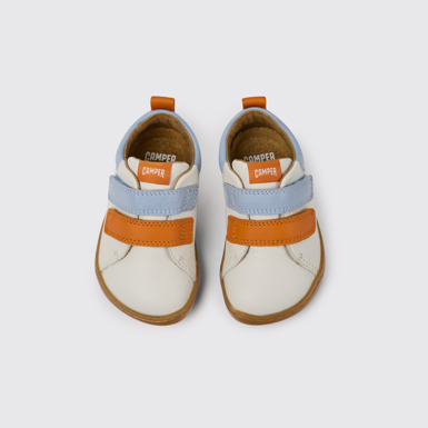 Overhead view of Peu Multicolored leather shoes for kids