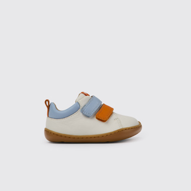 Side view of Peu Multicolored leather shoes for kids