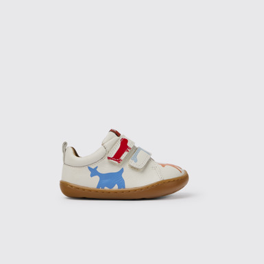 Twins Zapatos blancos estampados de piel para niños