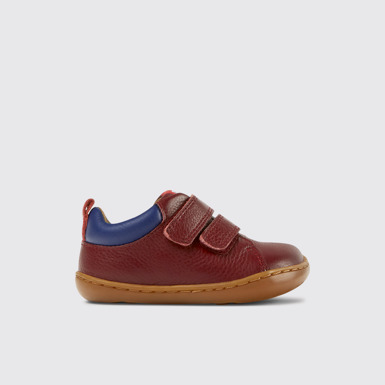 Side view of Peu Burgundy leather shoes