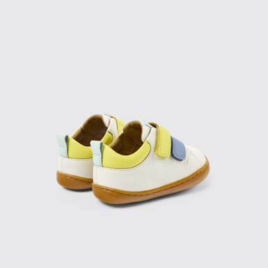 Back view of Peu White Leather Sneaker