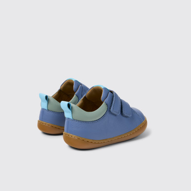 Back view of Peu Multicolor Leather Sneakers for Kids.