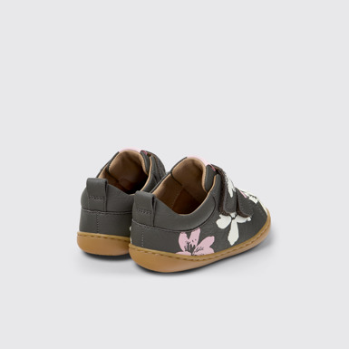 Back view of Twins Multicolor Leather Sneakers for Kids.