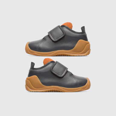 Side view of Twins Dark grey TWINS sneaker for boys