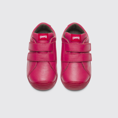 Overhead view of Dadda Pink sneaker for girls