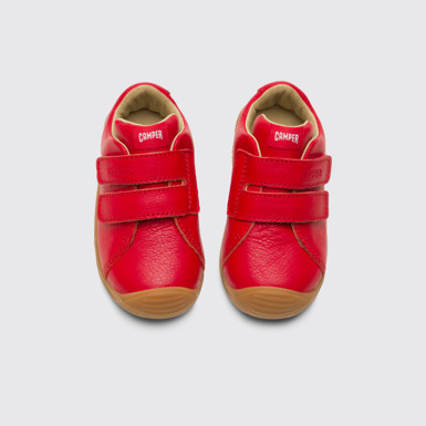 Overhead view of Dadda Red sneaker for kids