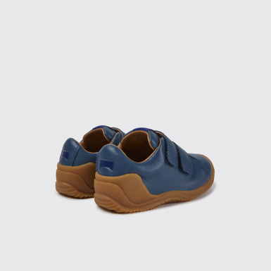 Back view of Dadda Blue leather sneakers