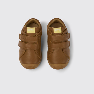 Dadda Sneakers cafés de piel para niños