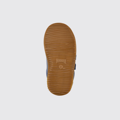 The sole of Dadda Blue leather sneakers for kids