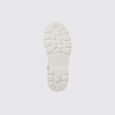 The sole of Brutus Burgundy organic cotton shoes for kids