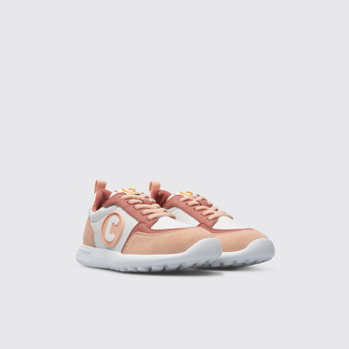 Front view of Driftie Multicoloured sneaker with laces for kids