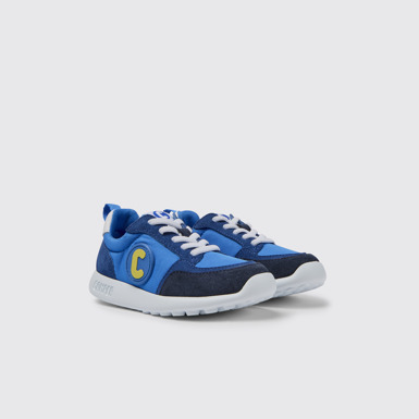 Front view of Driftie Blue sneakers for kids