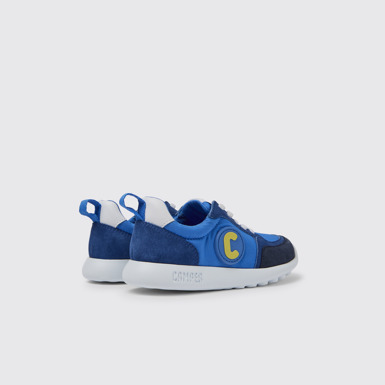 Back view of Driftie Blue sneakers for kids