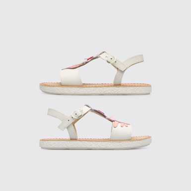 Side view of Twins Multicoloured sandal with for girls