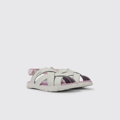 Oruga Sandales en cuir blanc pour enfant